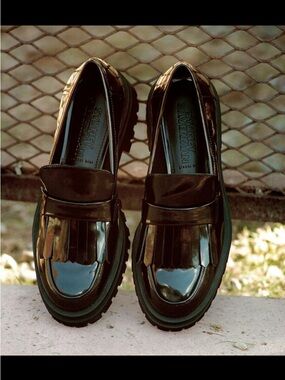 Gianni Bini Black Patent Loafers